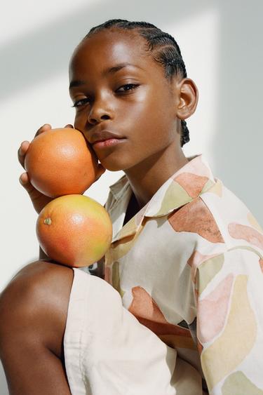 WATERCOLOUR PRINT SHIRT - Beige by Zara - Image 5