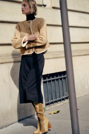 DOUBLE-FACED JACKET WITH GOLD-TONE BUTTONS - camel by Zara - Image 0