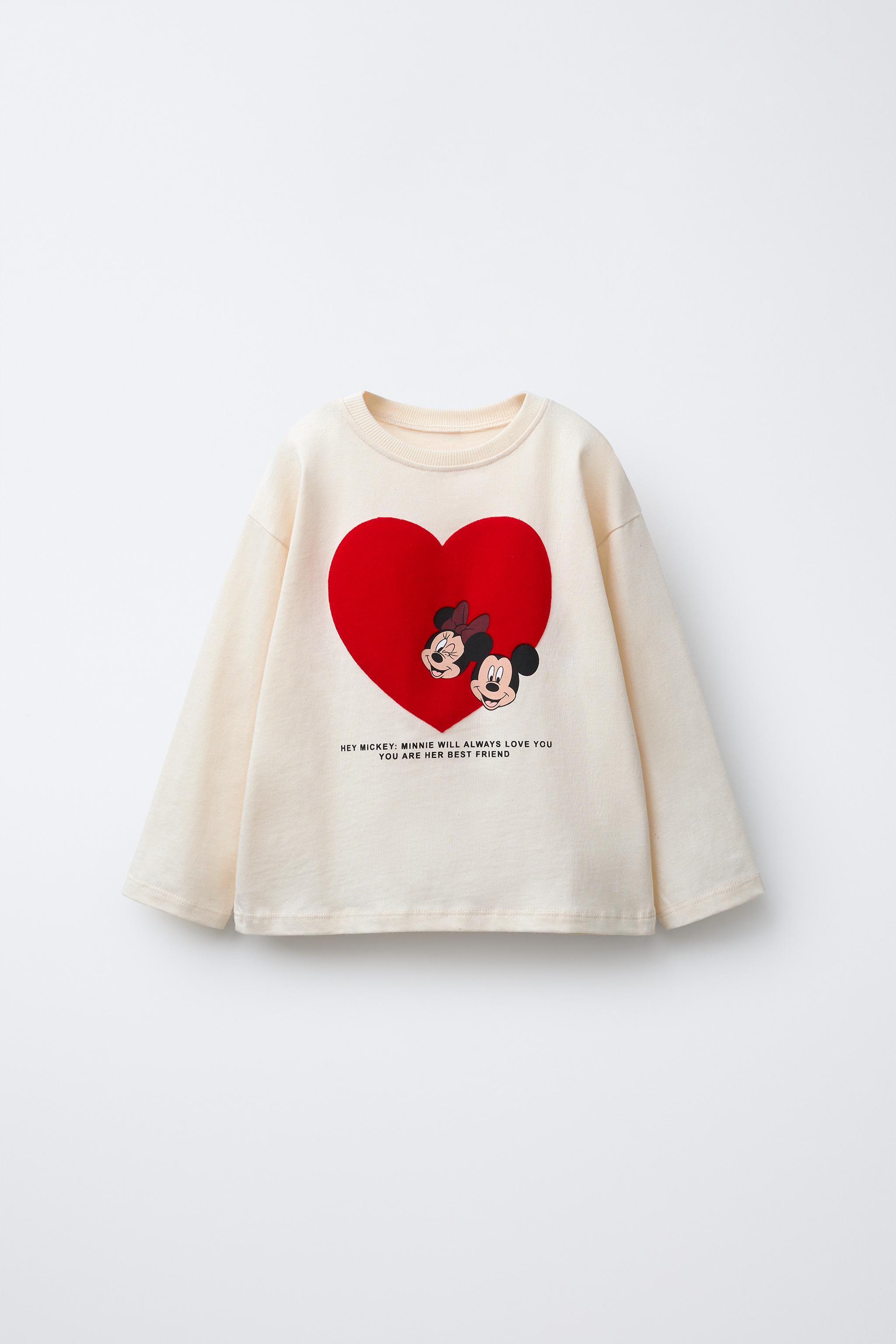 T-SHIRT CŒUR FLOQUÉ MICKEY AND MINNIE MOUSE © DISNEY
