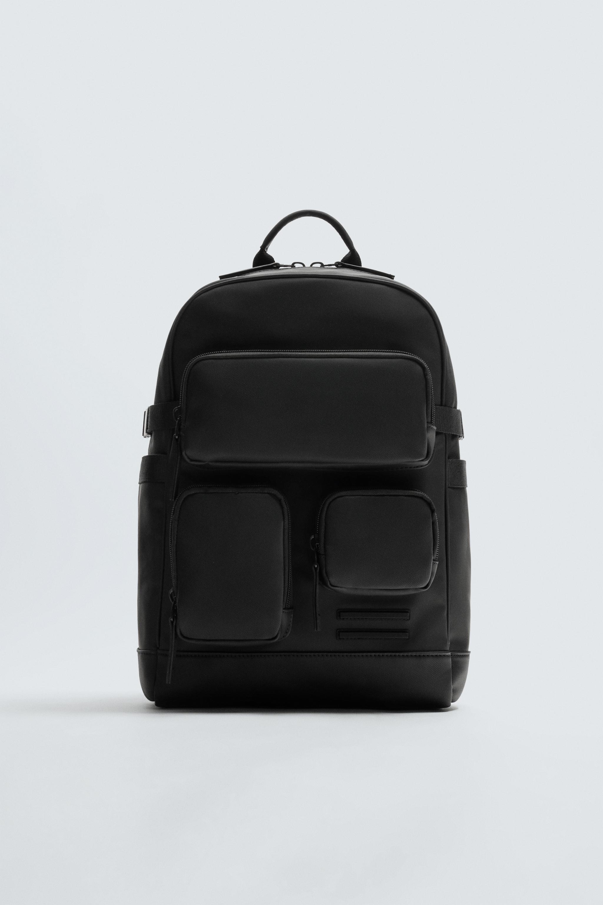 RUBBERIZED MULTI-POCKET BACKPACK - Black | ZARA Canada