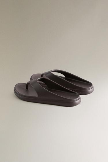 SANDALES DE BAIN CAOUTCHOUTÉES - Marron de Zara - Image 4