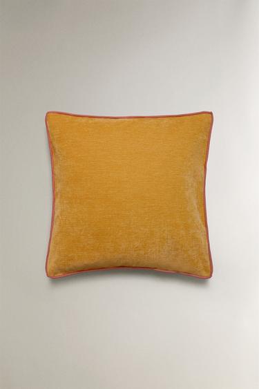 CHENILLE CUSHION COVER - Mustard by Zara - Image 0