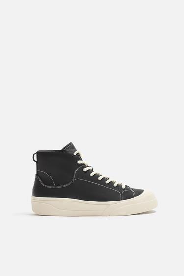 HIGH-TOP SNEAKERS - Black by Zara