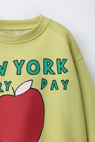 SWEAT IMPRIMÉ POMME - Vert de Zara - Image 2