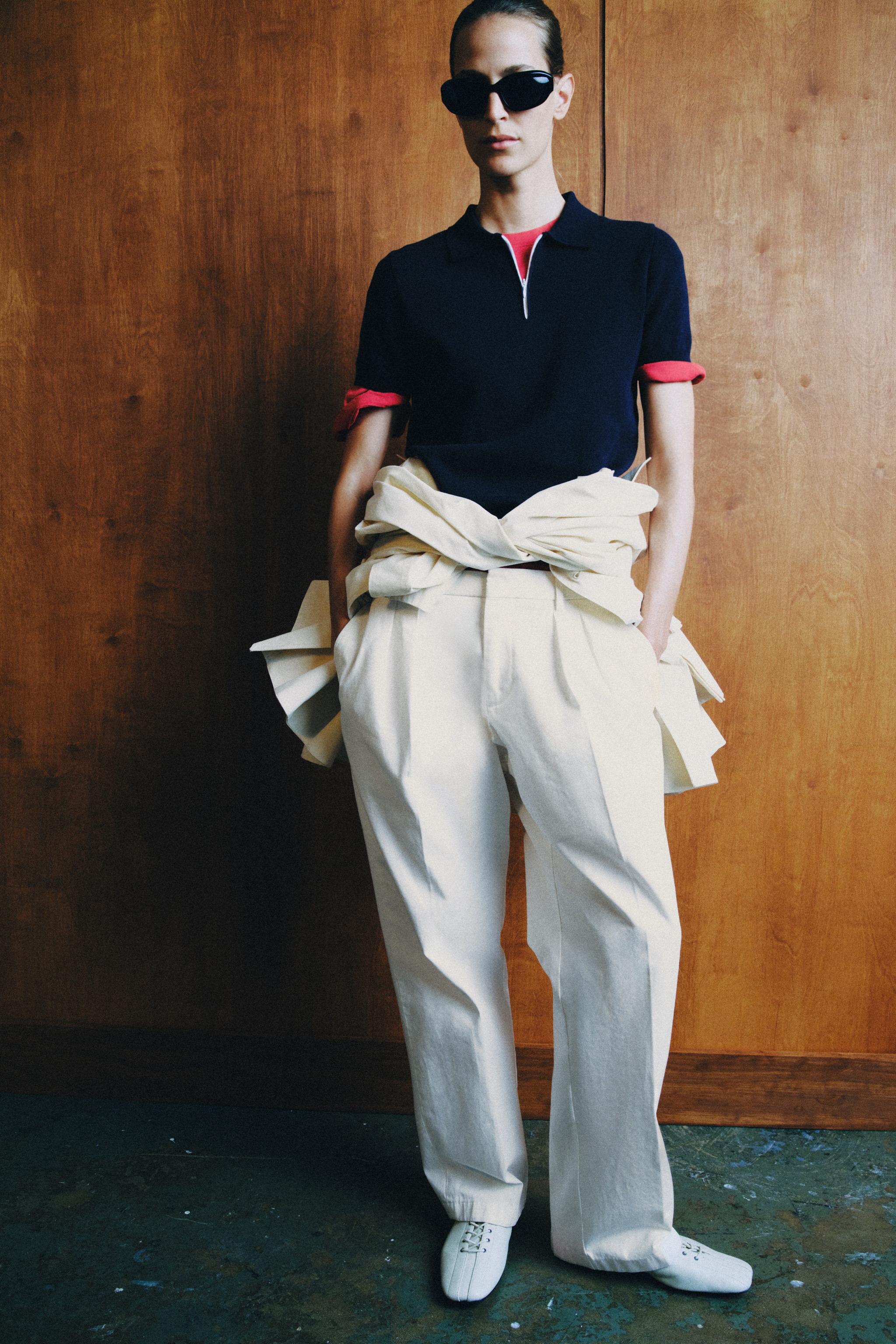 KNIT ZIP POLO SHIRT