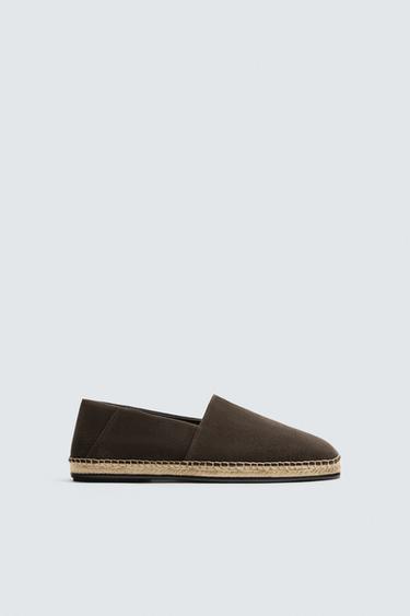 LEATHER ESPADRILLES LIMITED EDITION - Brown by Zara