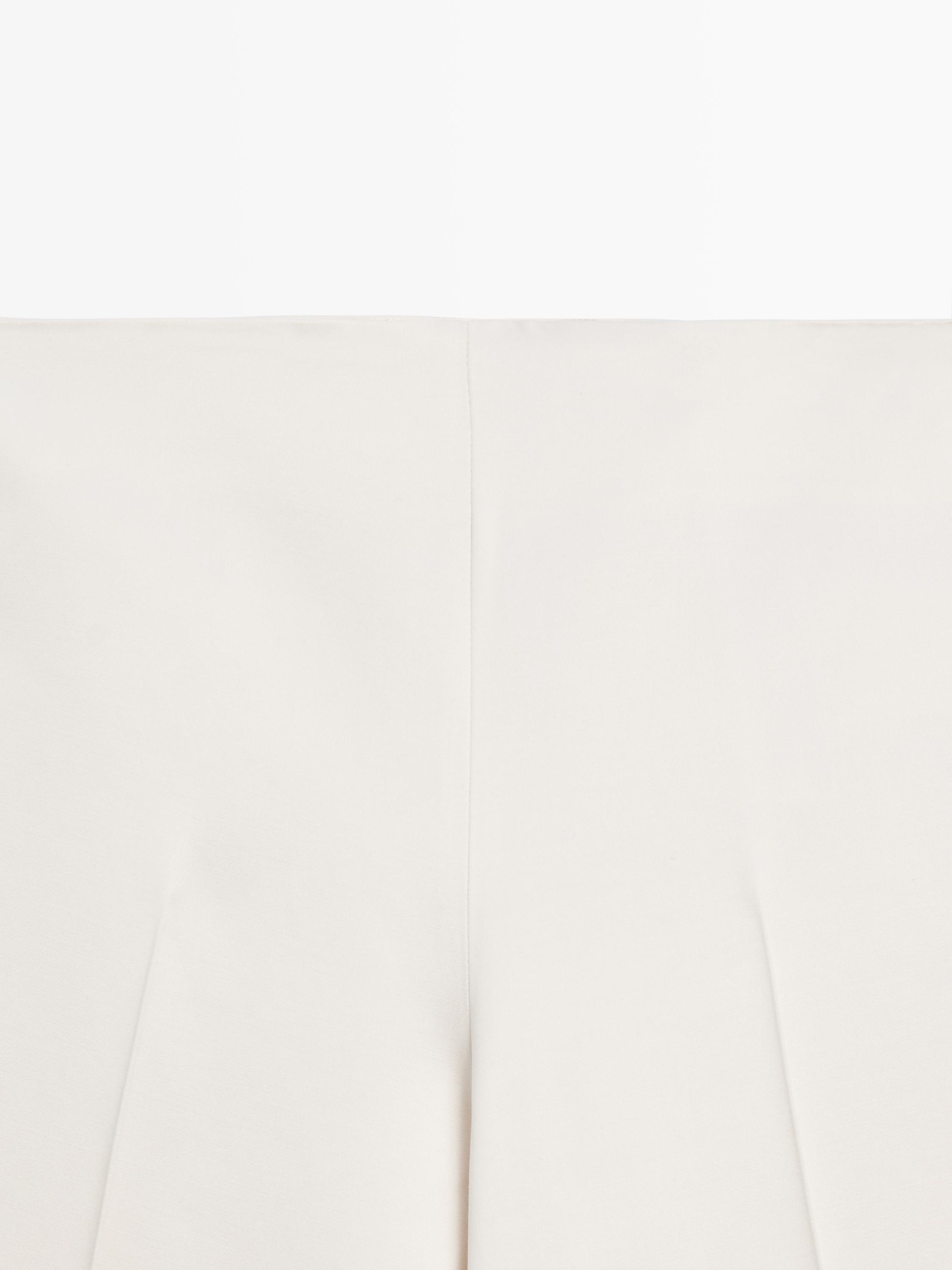 Satin wide-leg trousers