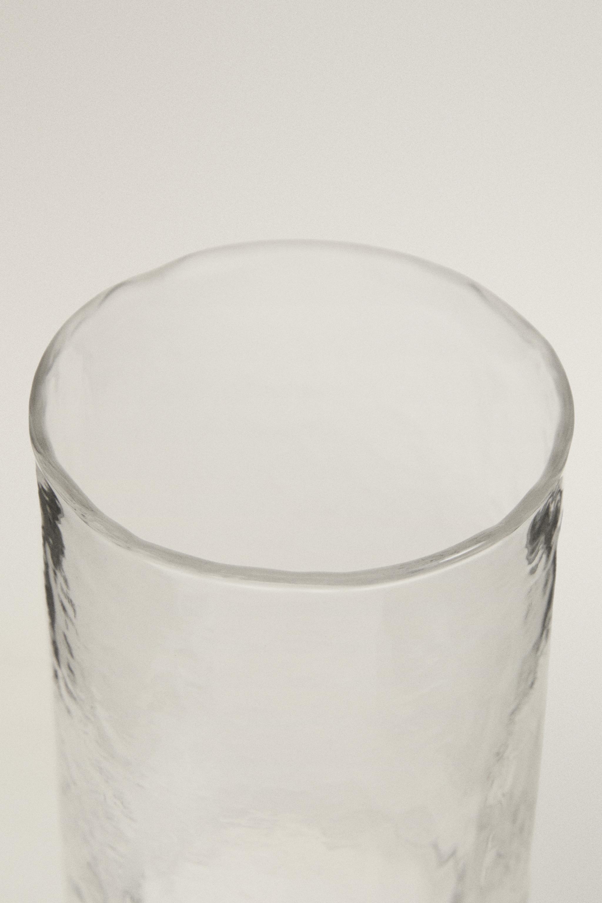 HAMMERED GLASS SOFT DRINK TUMBLER