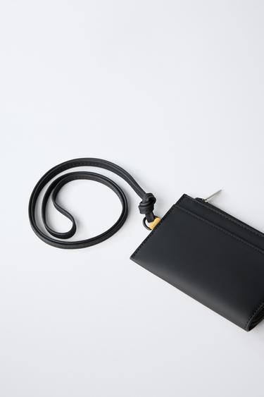 PORTEFEUILLE DRAGONNE EFFET GOMMÉ - Noir de Zara - Image 2