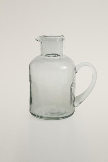 Zara HAMMERED GLASS PITCHER - Transparent - Image 0