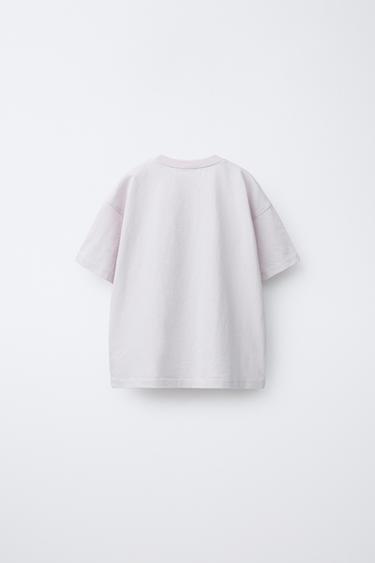 T-SHIRT IMPRIMÉ CHIEN - Mauve clair de Zara - Image 1