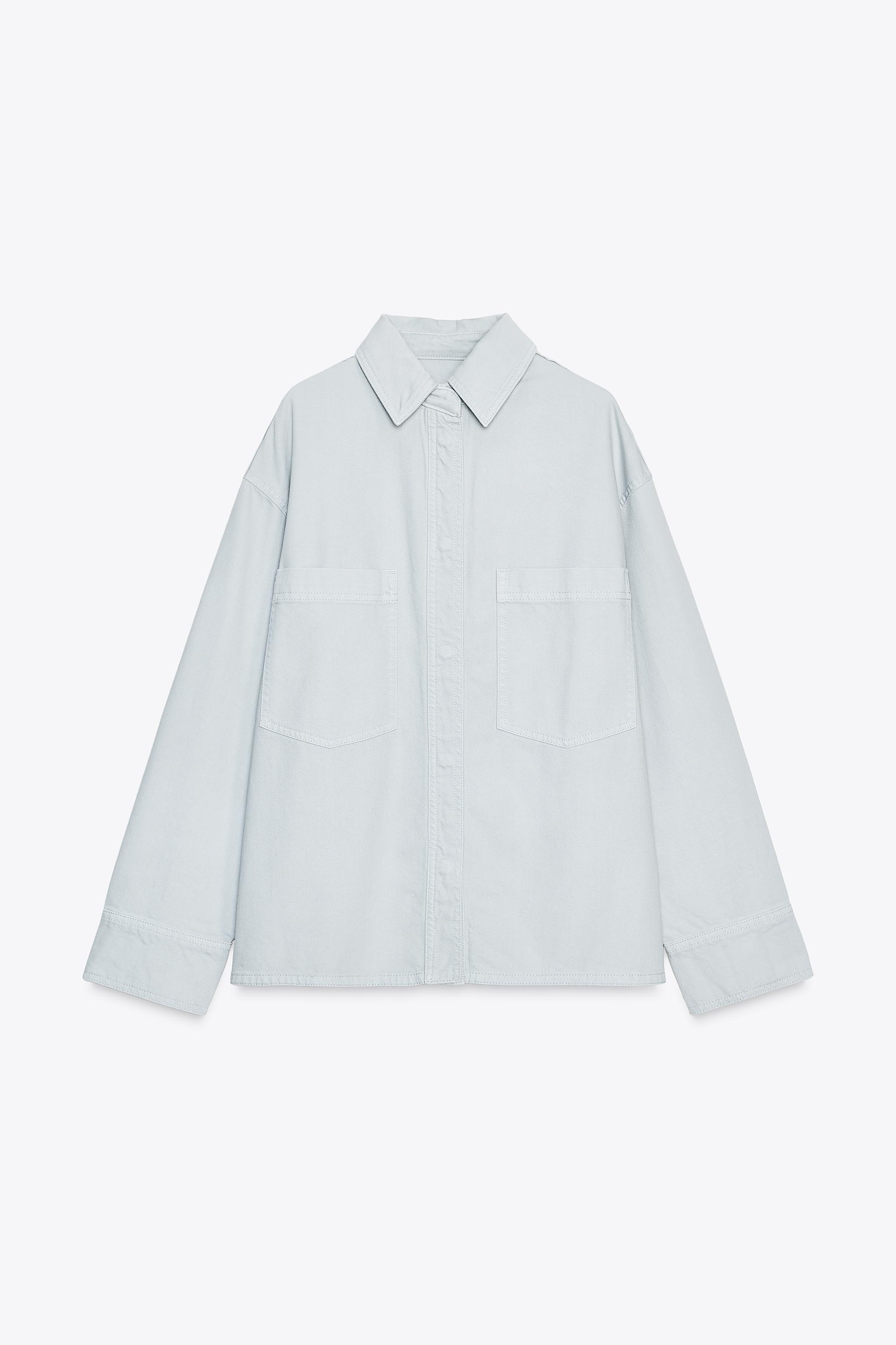 安心★関税込み★ZARA★ZW COLLECTION POCKET OVERSHIRT POCKET OVERSHIRT ZARA WOMAN COLLECTION - Gray | ZARA United