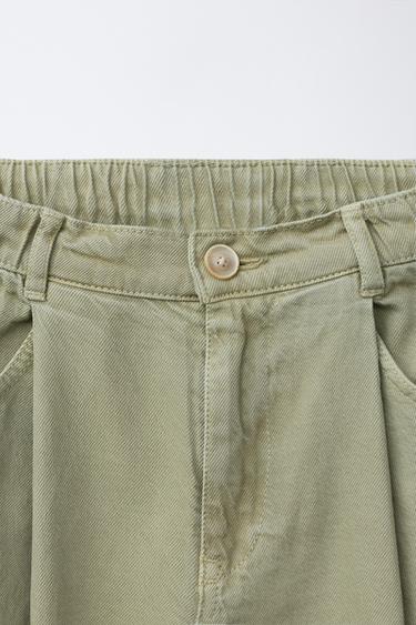 BALLOON TROUSERS WITH PLEATS - Green by Zara - Image 2