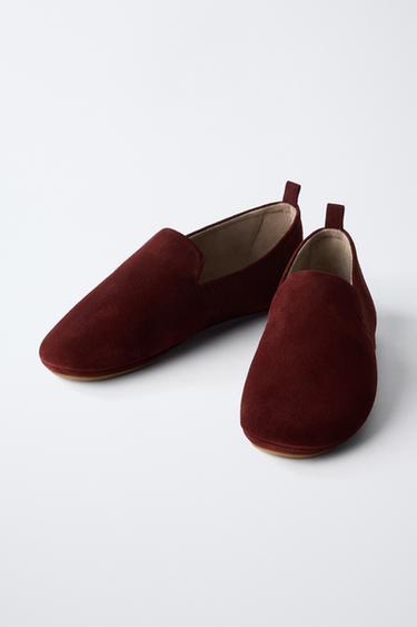 BABOUCHES EN CUIR ÉDITION LIMITÉE - Bordeaux de Zara - Image 2