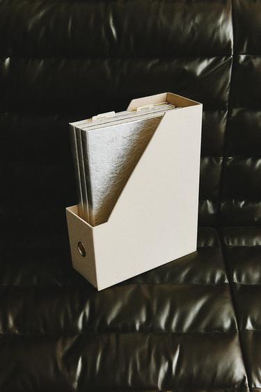 LINEN STATIONERY FOLDER - Ecru by Zara - Image 5