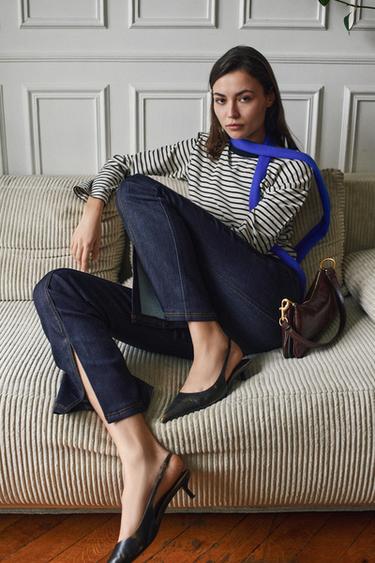 JEANS Z1975 ENTALLADOS TIRO MEDIO - Índigo de Zara