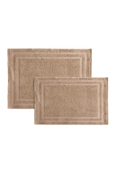 COTTON BATH MAT - Dark beige by Zara