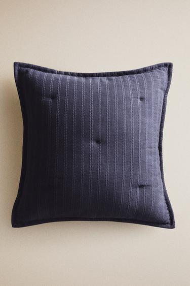 غطاء وسادة مبطن جاكار مخطط للأطفال - بحري الخاص بـ Zara