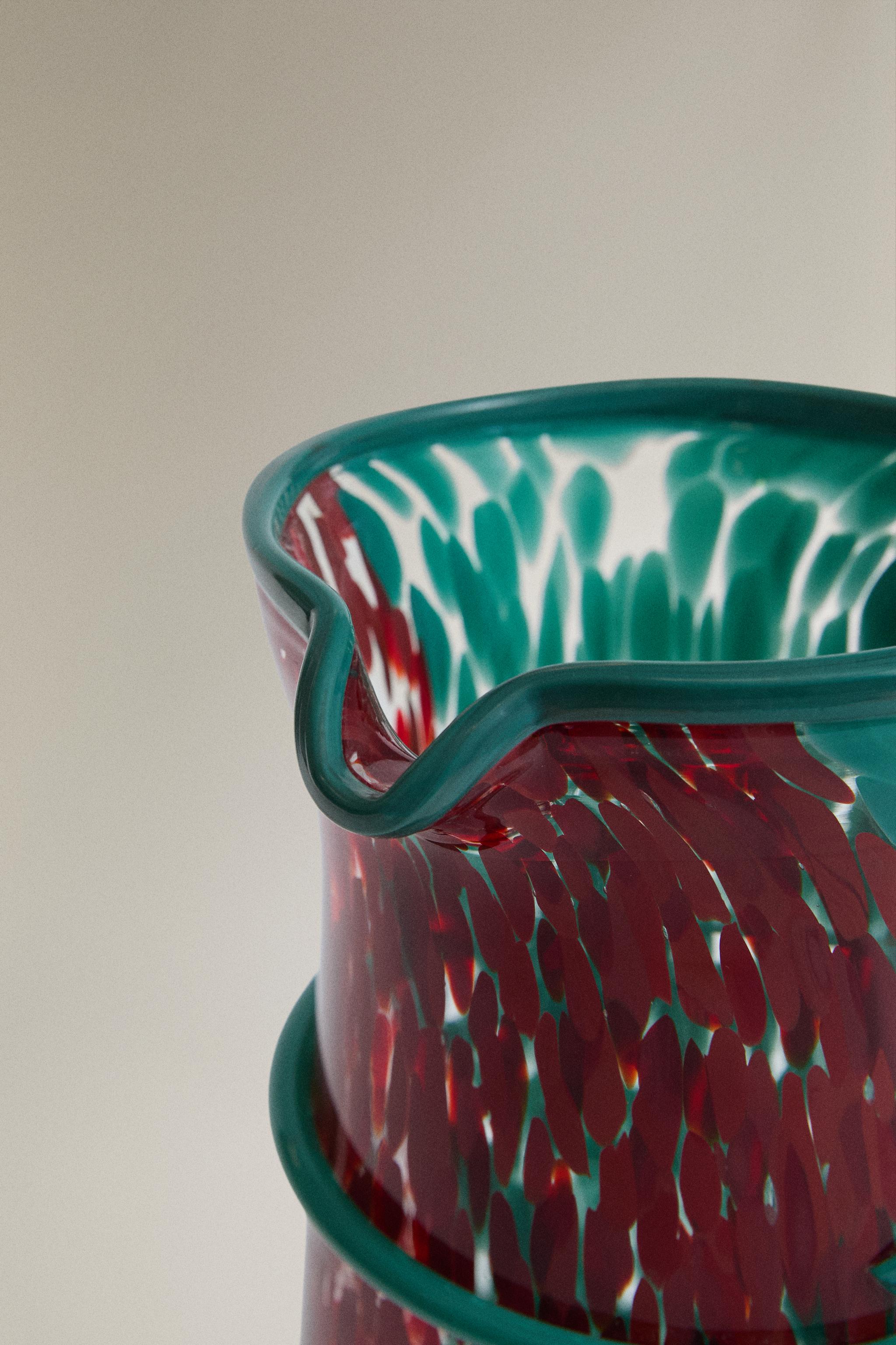 BLOWN GLASS PITCHER | MARISA BERENSON — Turquoise