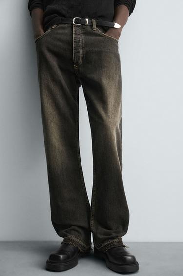 RELAXED FLARE FIT JEANS - Brown by Zara - Image 4