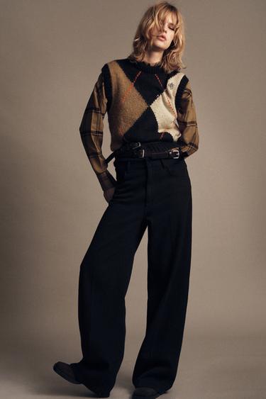 JEANS ZW COLLECTION TIRO MEDIO - Negro de Zara