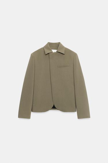 BLAZER BOLSILLO VIVO - Khaki de Zara - Imagen 0