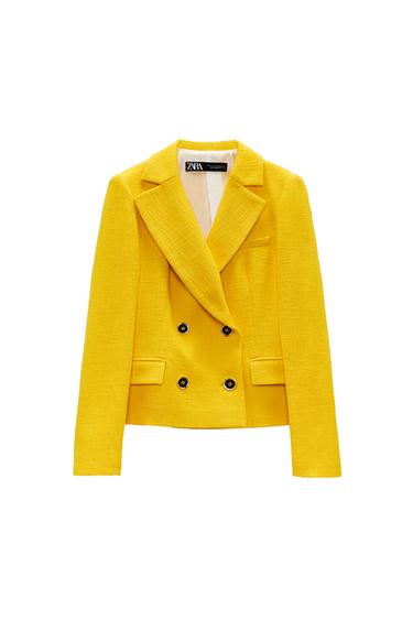 TEXTURED CROPPED BLAZER