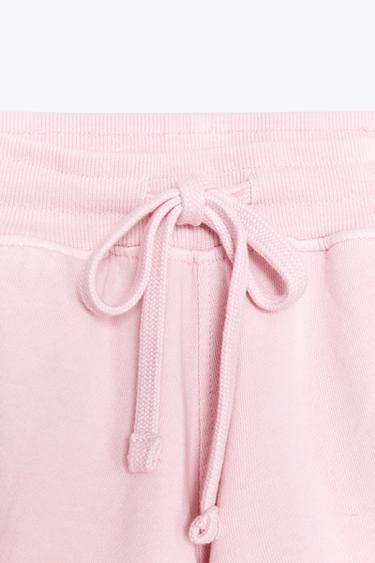 FADED-EFFECT FLEECE SHORTS - Pink by Zara - Image 7