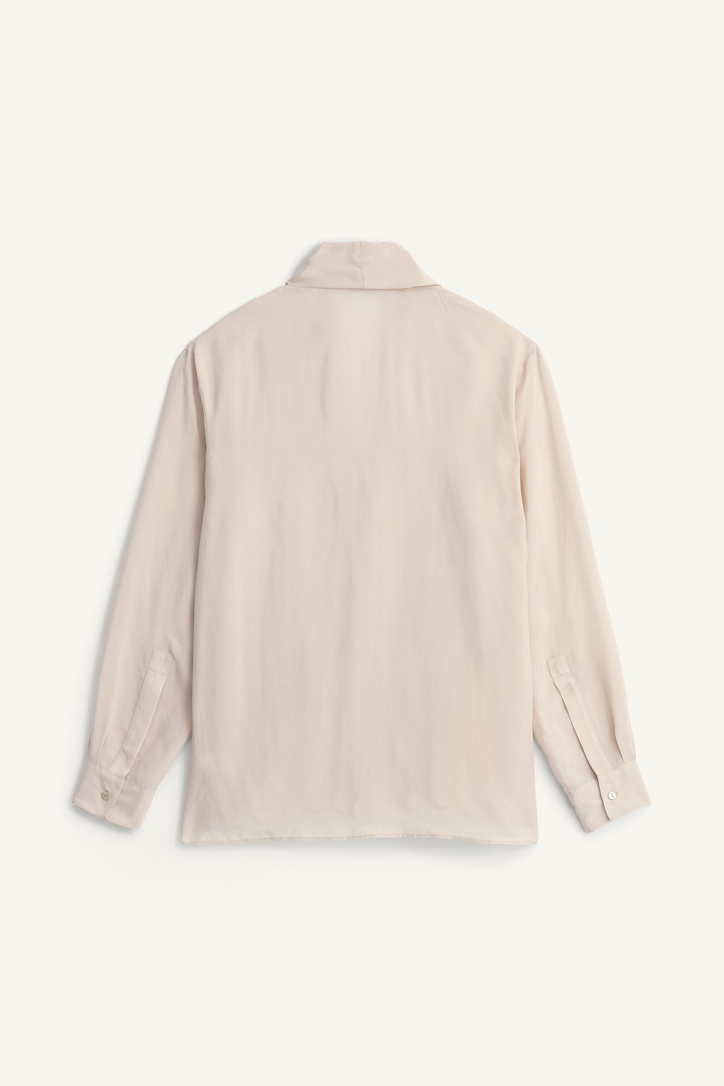 100% CUPRO KIMONO SHIRT - Ecru | ZARA United States