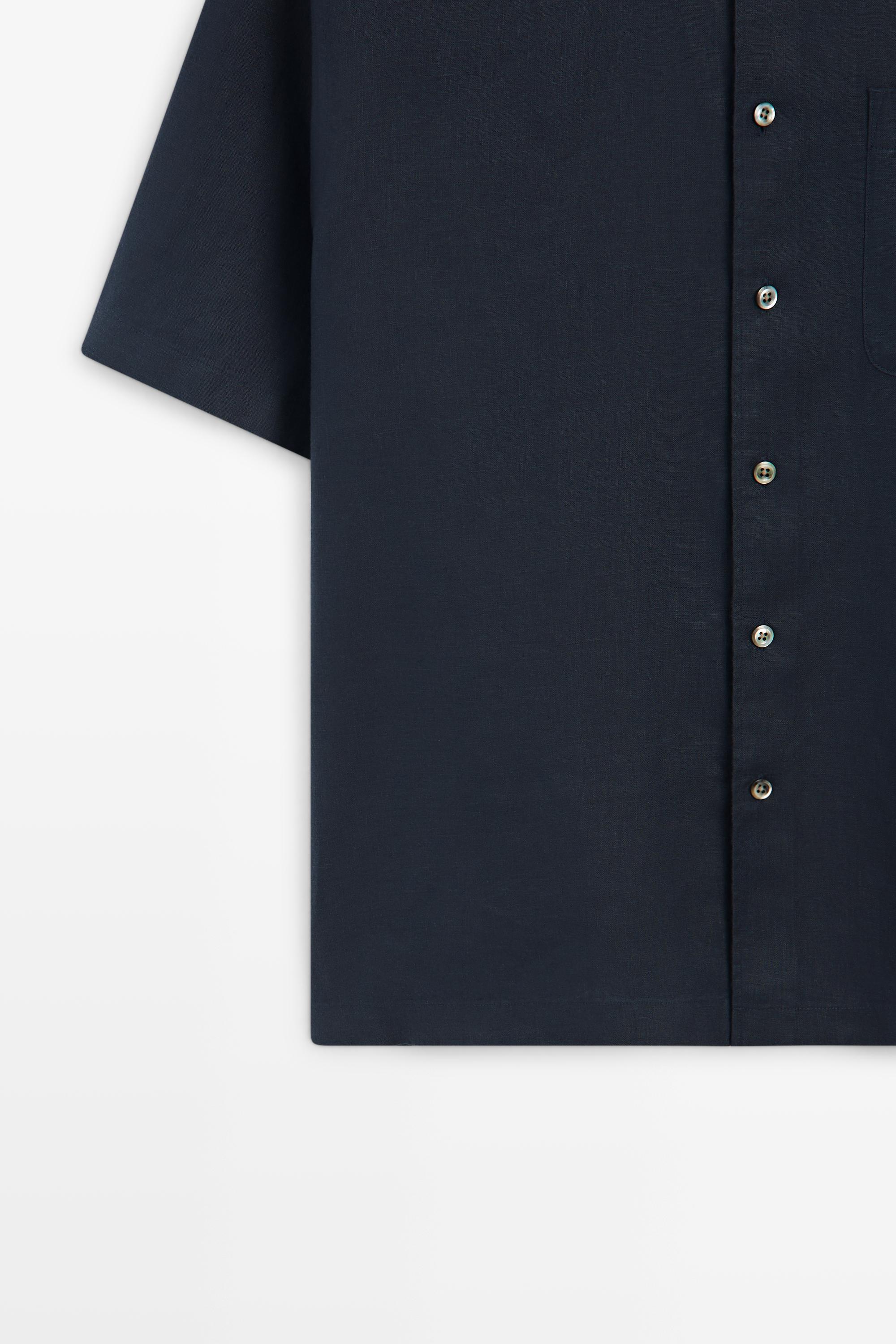 100% linen short sleeve shirt