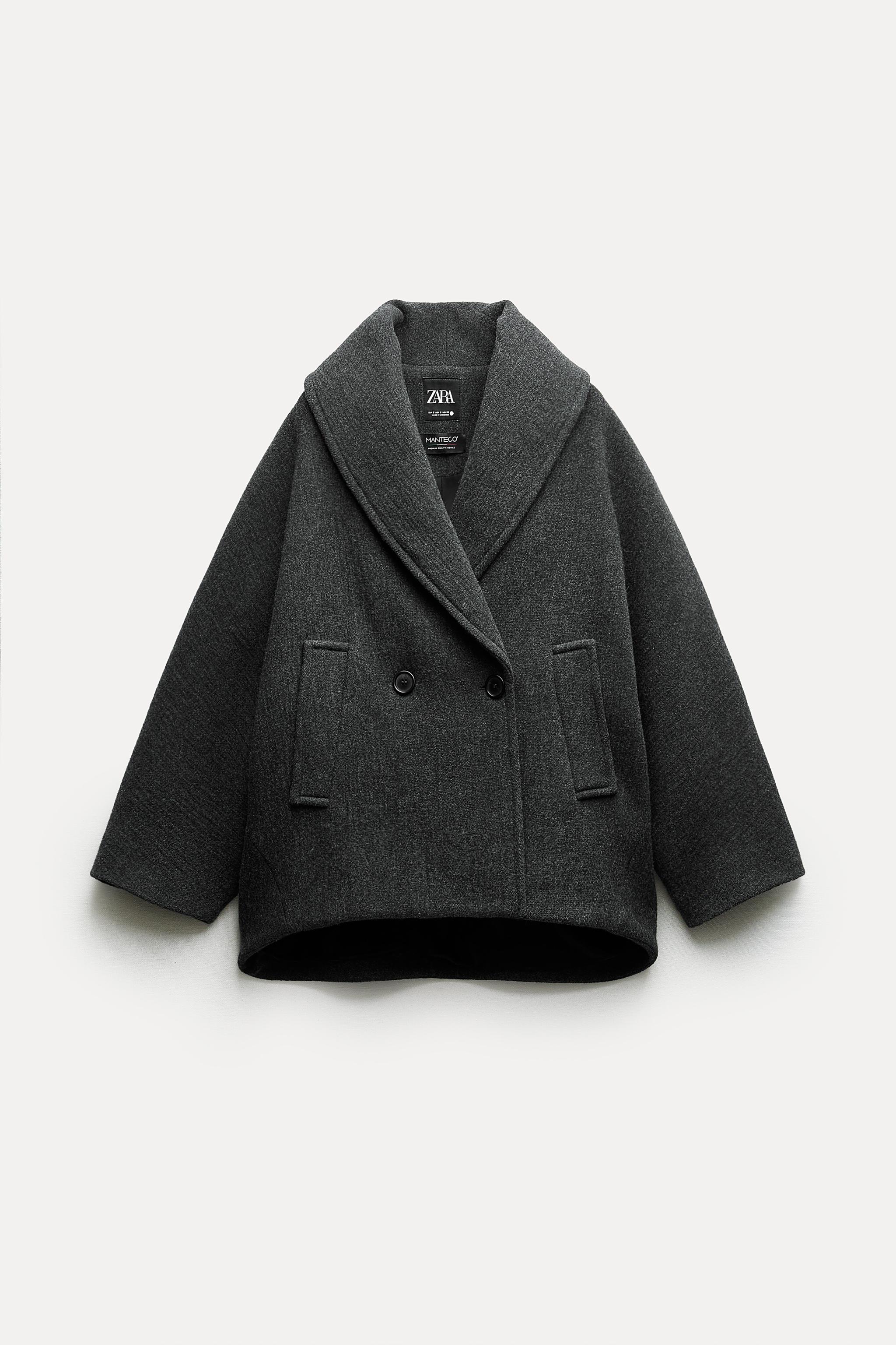 新品 2023aw ZARA manteco ウールブレンド ショートコート-