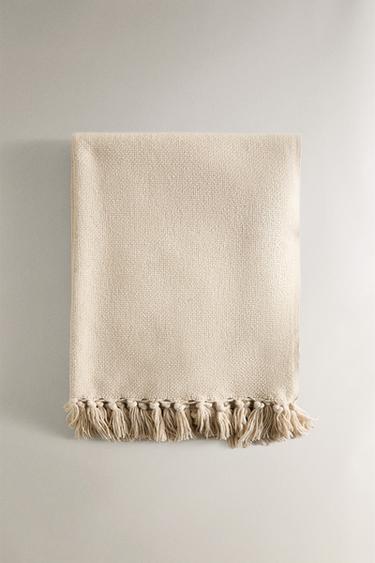 COPERTA FRANGE - Beige di Zara