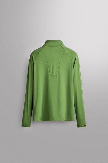 TECHNICAL QUARTER-ZIP T-SHIRT — Sea green 2