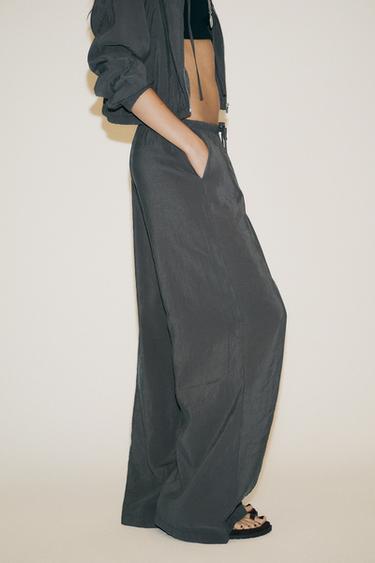 PALAZZO FLOWING TROUSERS - Blue marl by Zara - Image 3