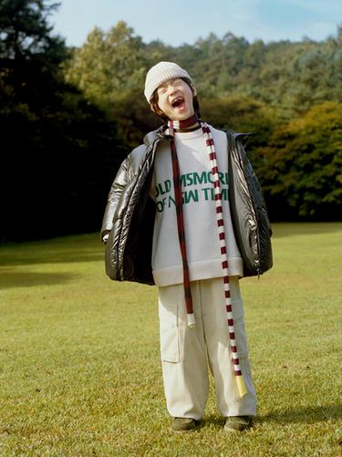 ÁO JERSEY DỆT KIM THÊU CHỮ - Màu nâu nhạt/Xanh lục từ Zara