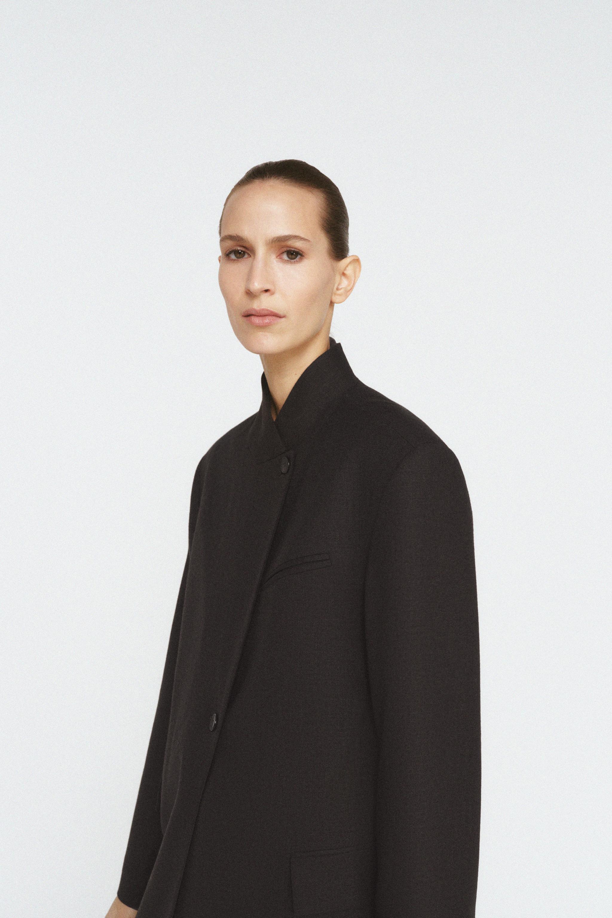 MANTEAU VESTE LONGUE AVEC LAINE ZW COLLECTION ÉDITION LIMITÉE