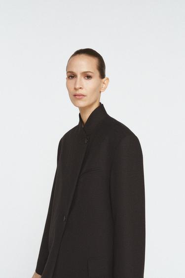 WOOL TWILL COAT ZW COLLECTION LIMITED EDITION - Brown by Zara - Image 4