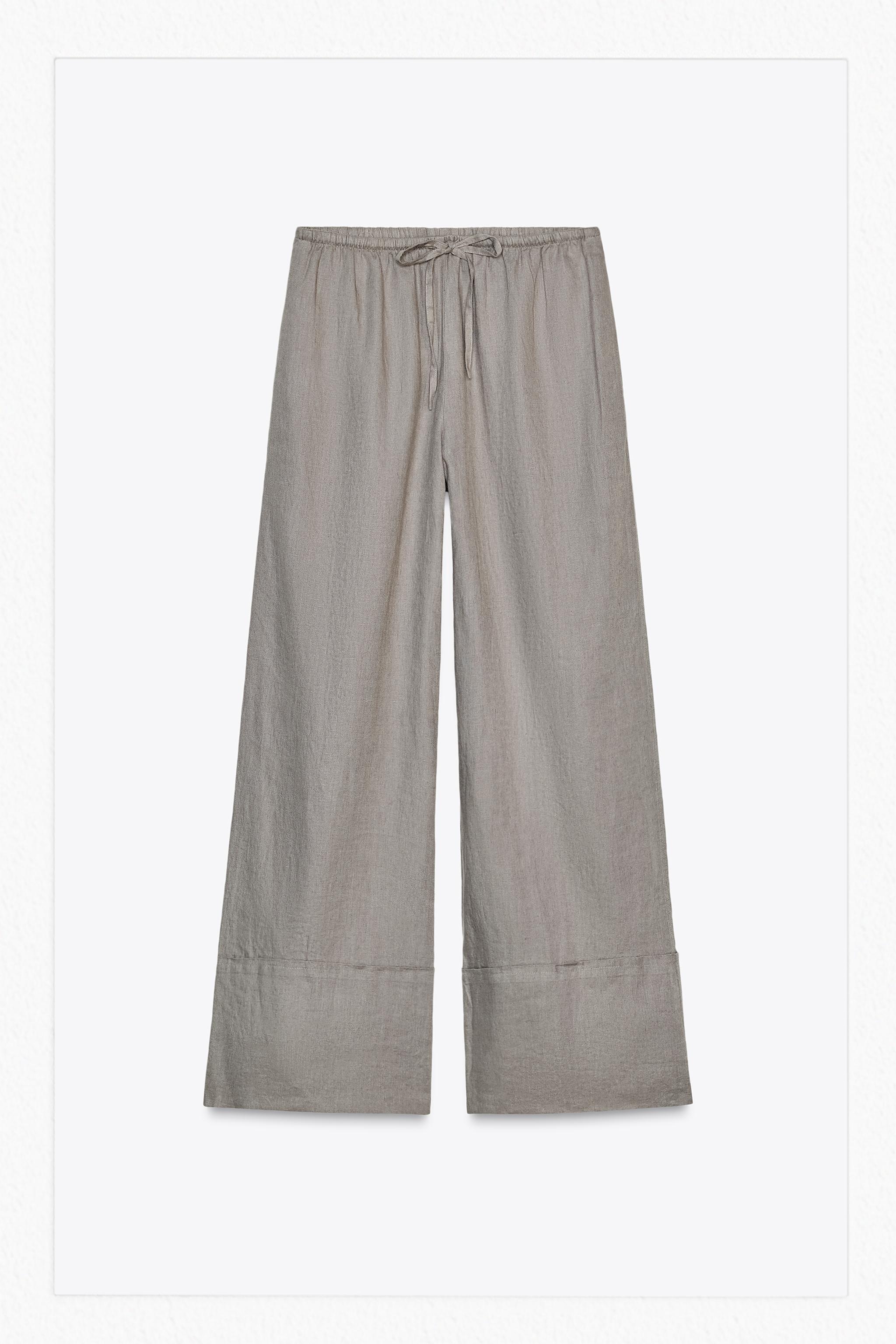 パンツ PAROSH Women Straight Pants D232214CO Grey Cynthia Rowley Flannel wide-leg Pants | Grey | FARFETCH