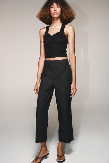 PANTALÓN VUELTA ZW COLLECTION - Negro de Zara - Imagen 0