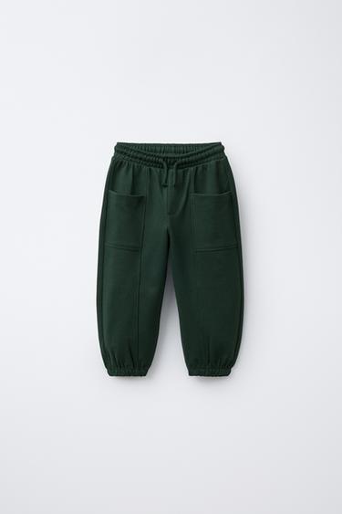 SOFT JOGGING BOTTOMS - Dark green by Zara