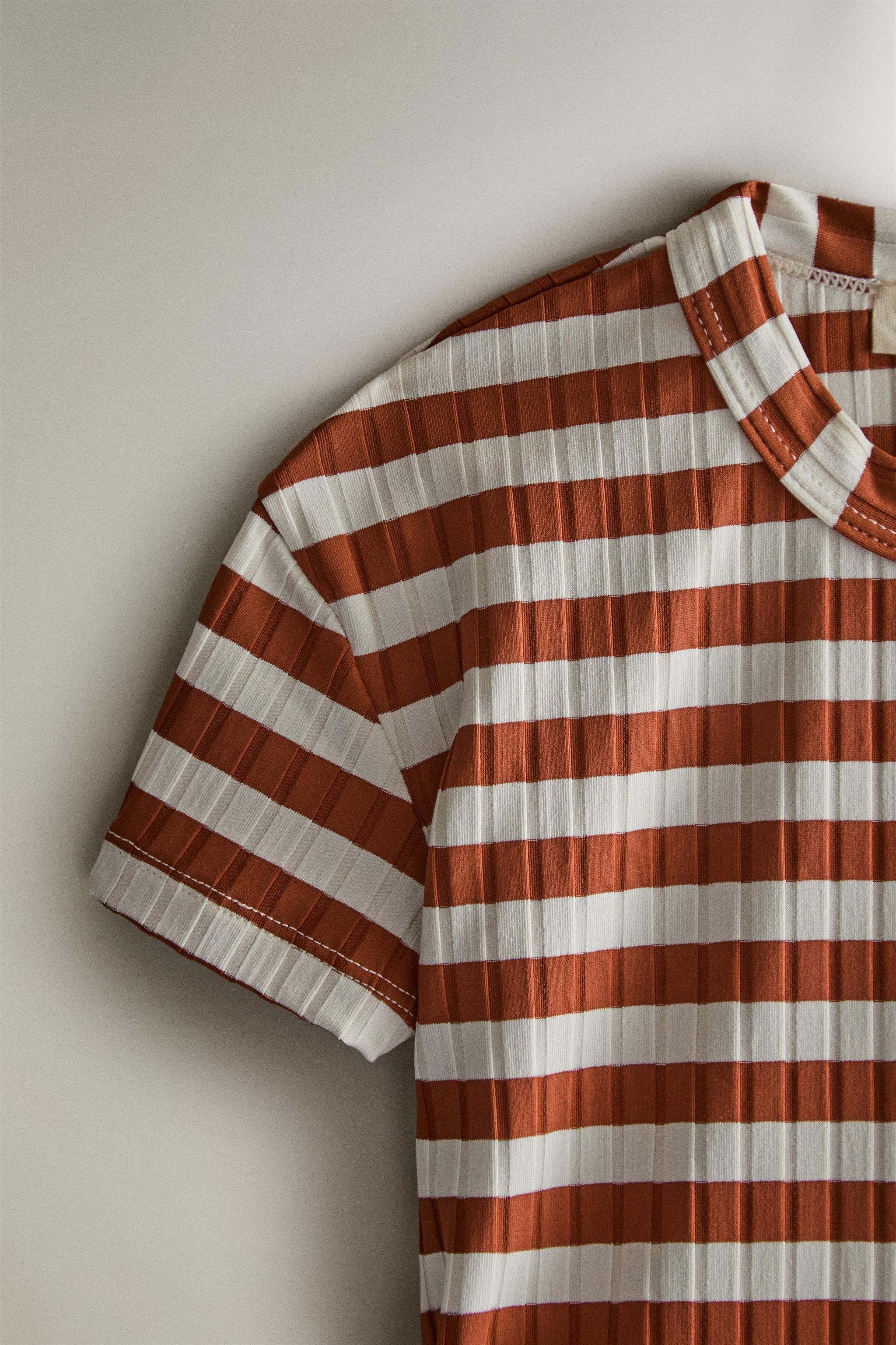 KIDS' STRIPED BEACH T-SHIRT