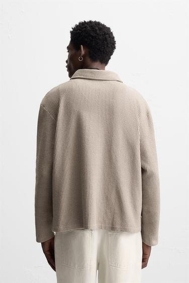 CHAQUETA ESTRUCTURA CUADRILLÉ - Marrón / Topo de Zara