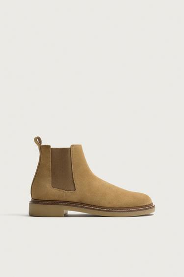 BOTA CHELSEA PIEL - Marrón Arena de Zara