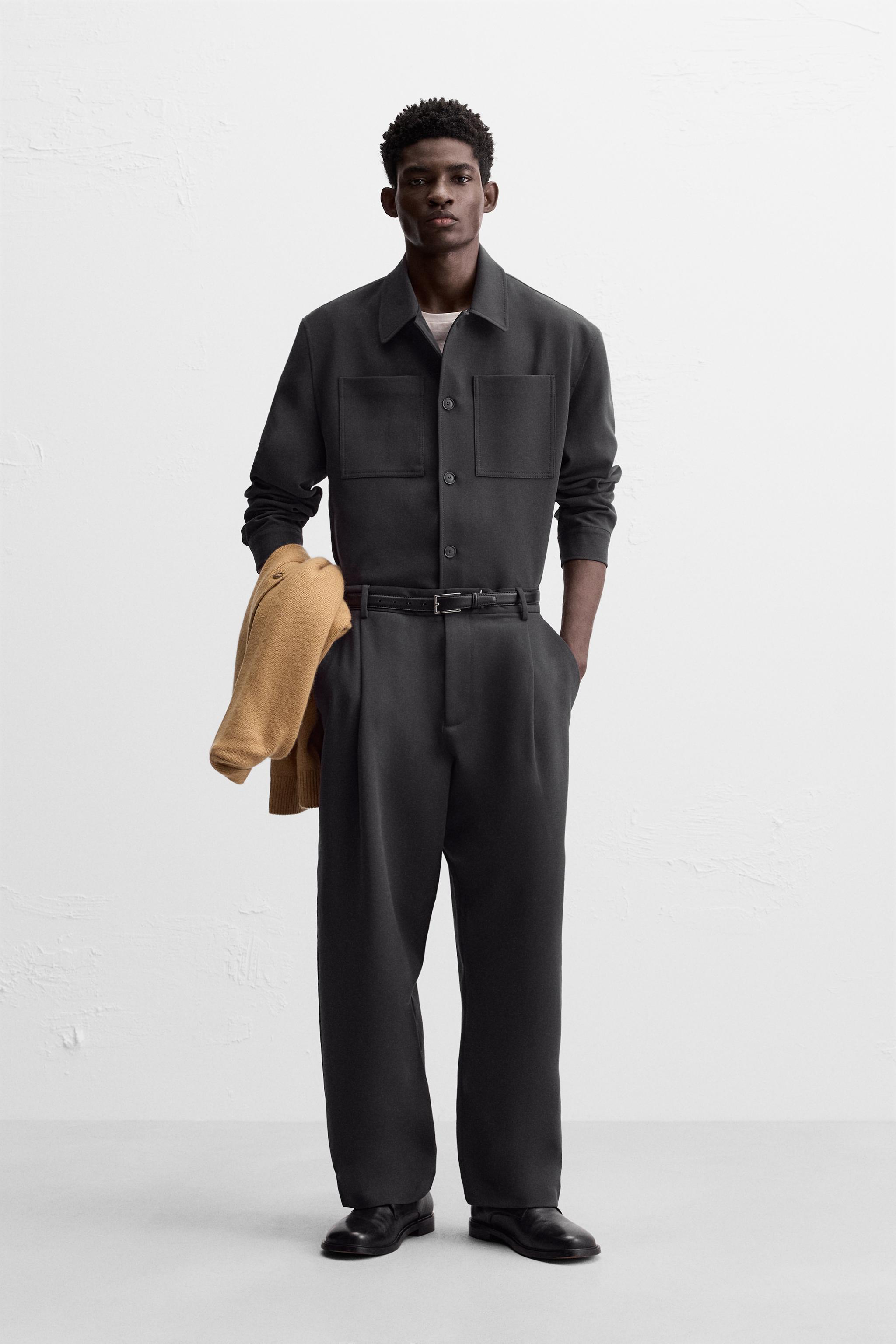 BOXY FIT OVERSHIRT - Grey | ZARA Australia