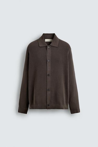 REGULAR FIT CARDIGAN - Light brown by Zara