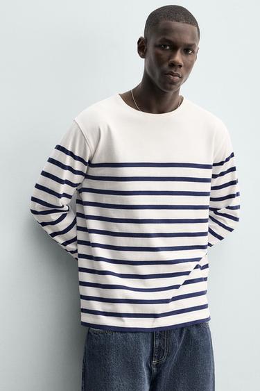 JACQUARD STRIPED RELAXED FIT T-SHIRT - striped by Zara - Image 5