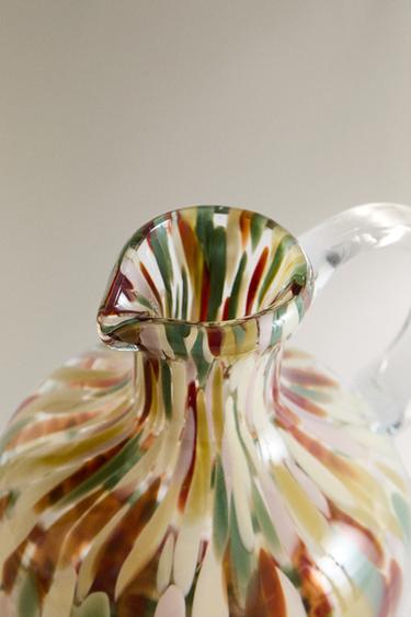 COLOURED GLASS JUG - Green by Zara - Image 3