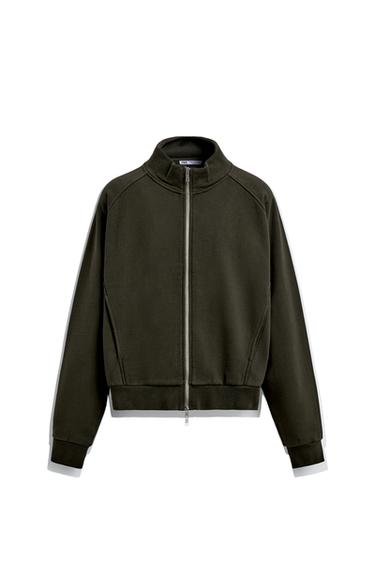 سويت شيرت بقصة RELAXED مغسول - كاكي by Zara