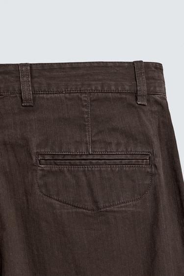 RELAXED FIT TROUSERS WITH BIB POCKET - Brown by Zara - Image 10