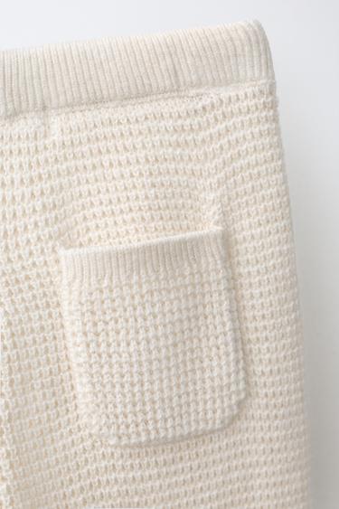 PANTALON DE JOGGING GAUFRÉ - Beige clair de Zara - Image 3